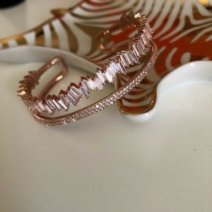Rose gold cz bangle
